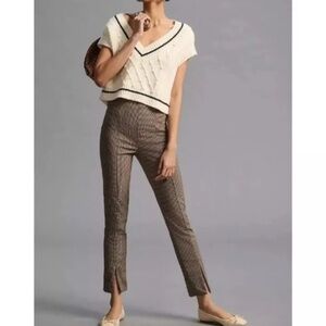 Favorite Daughter pants The Suits You Plaid High Waist Slit Hem Leggings 4